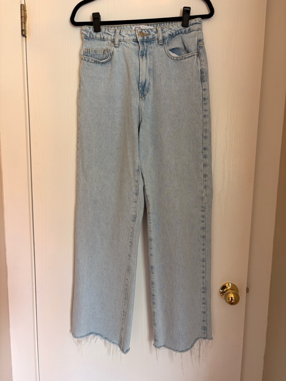 Zara Light Blue Wide-Leg Jeans